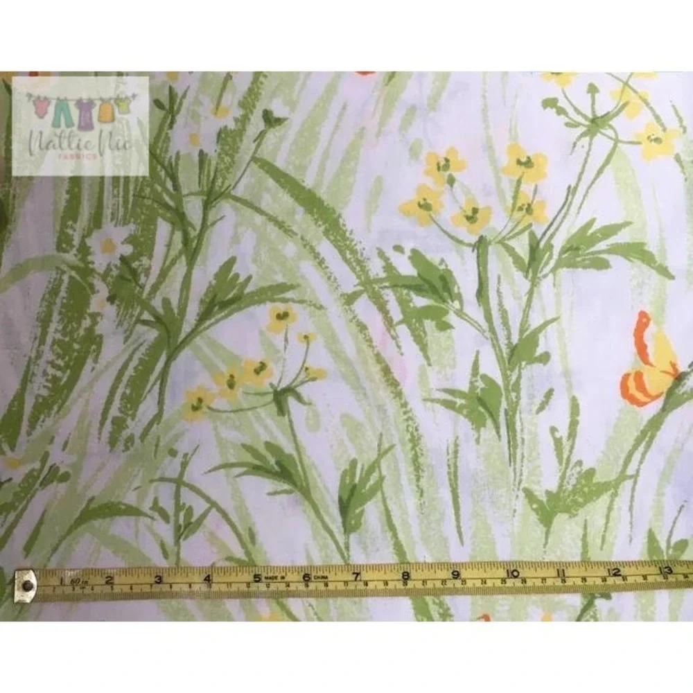 Vintage Butterfly Full Sheet Set: Yellow Green‎ Floral, Bibb